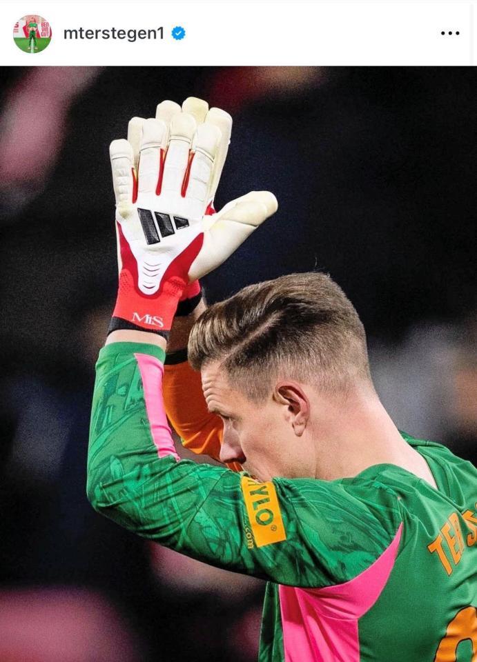 テア・シュテーゲンのインスタグラム（ｍｔｅｒｓｔｅｇｅｎ１）より