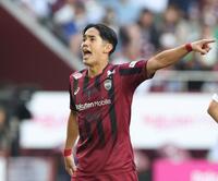 後半、声を出す神戸・武藤嘉紀（撮影・中田匡峻）