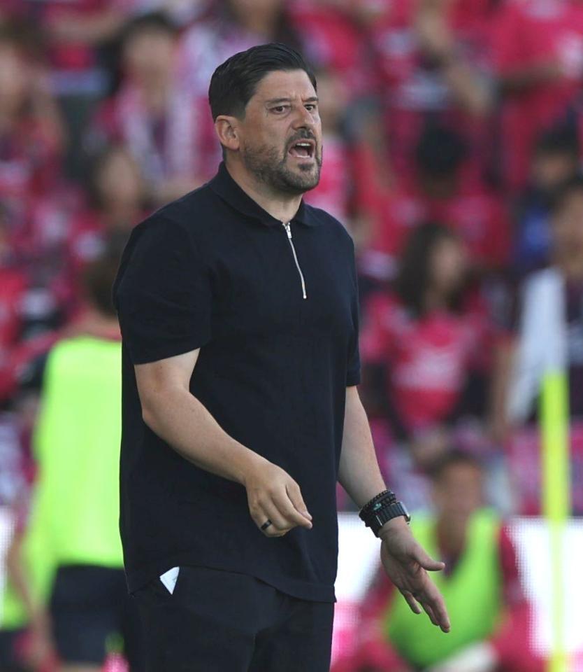 後半、指示を出すＣ大阪　アーサー・パパス監督（撮影・中田匡峻）