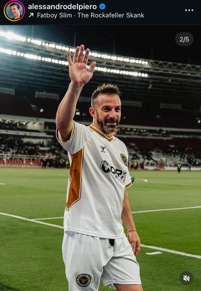 デルピエロ氏のインスタ（＠ａｌｅｓｓａｎｄｒｏｄｅｌｐｉｅｒｏ）より