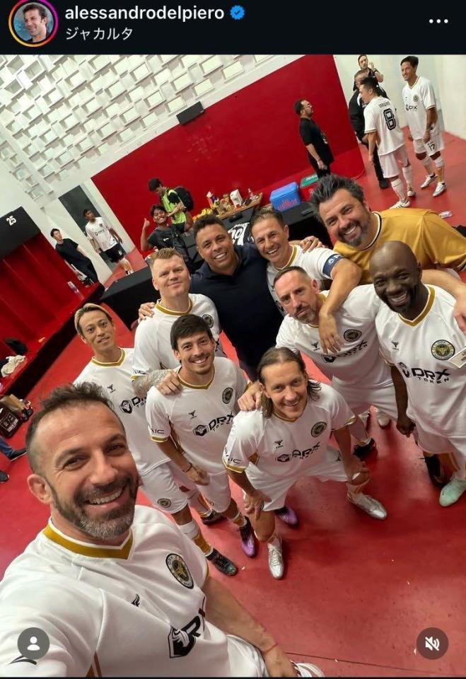 デルピエロ氏のインスタ（＠ａｌｅｓｓａｎｄｒｏｄｅｌｐｉｅｒｏ）より