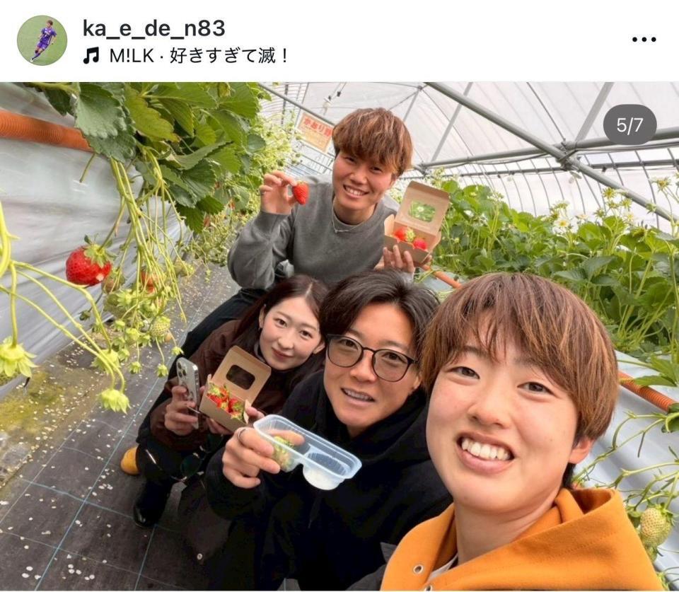 中村楓のインスタグラム（ｋａ＿ｅ＿ｄｅ＿ｎ８３）より（７月７日付）