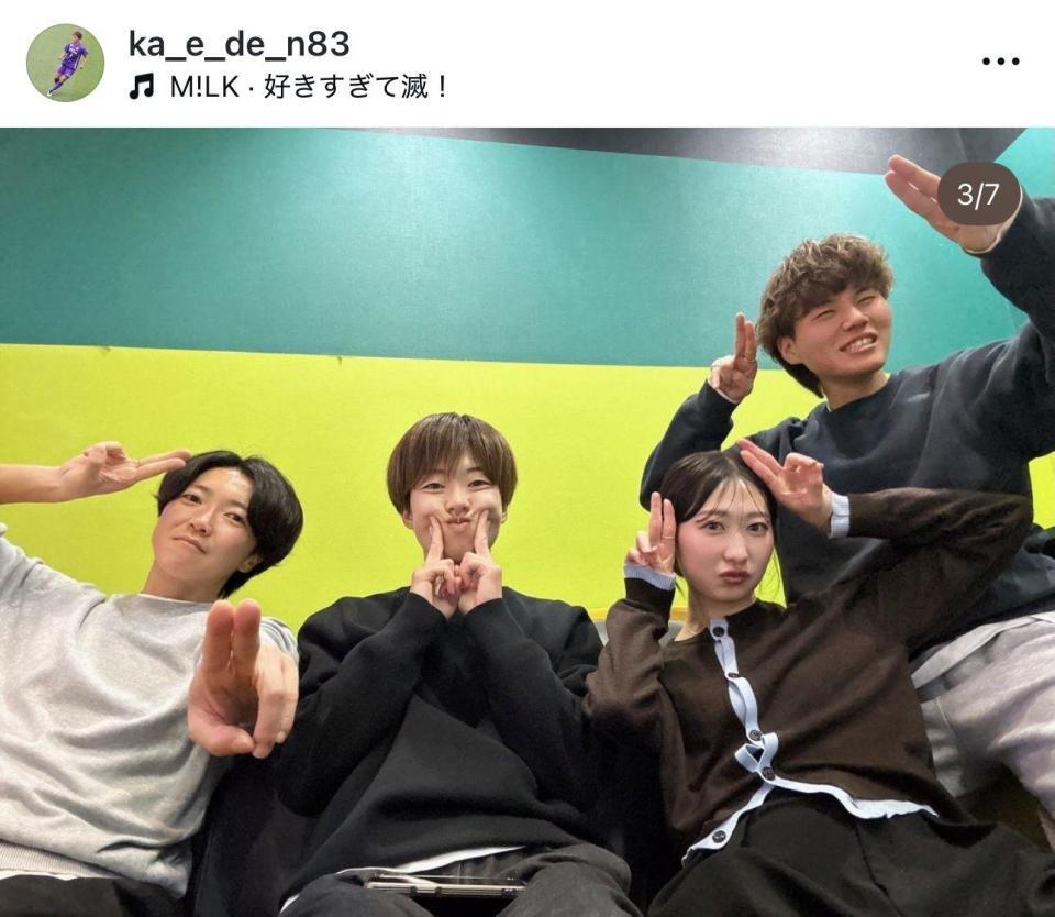 中村楓のインスタグラム（ｋａ＿ｅ＿ｄｅ＿ｎ８３）より（７月７日付）