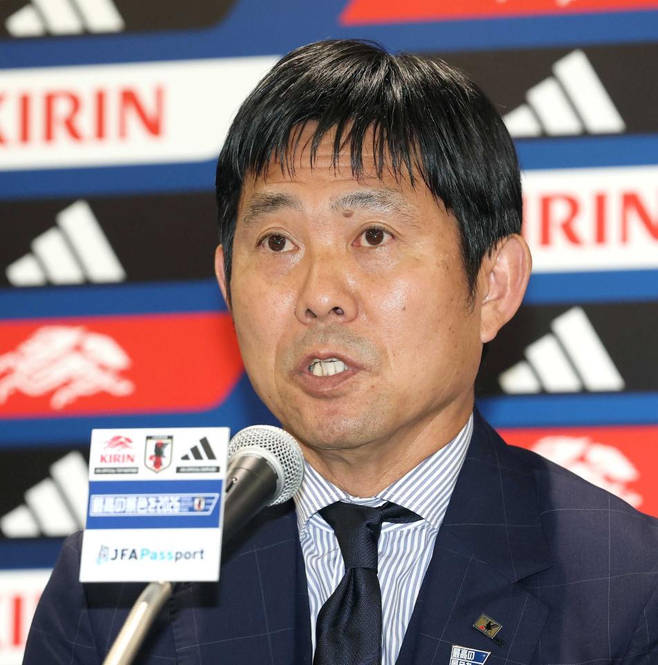 　異例の短期続投が決まった森保監督