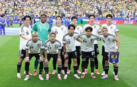 ブラジル戦にスタメン出場した日本代表イレブン（６月２９日）