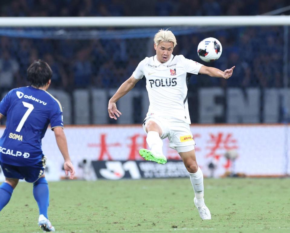 新加入で初出場の浦和・山根視来（撮影・金田祐二）
