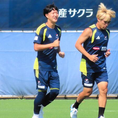 　天皇杯２回戦に向け調整する横浜Ｍ・三井寺（撮影・松田和城）