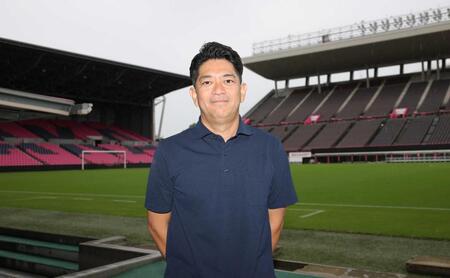 　クラブ改革の展望を語ったセレッソ大阪・日置社長（撮影・坂部計介）