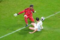 日本－ベネズエラ　後半、ゴールを守るＧＫ鈴木彩