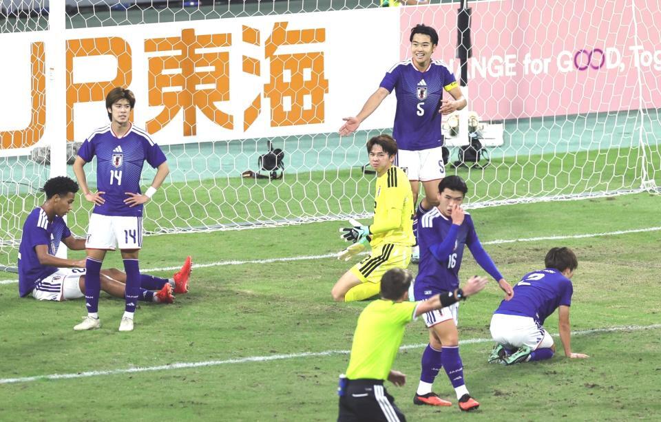 日本－韓国　後半、先制ゴールを許した日本代表