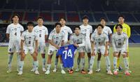 横浜Ｍ戦に臨む京産大イレブン（撮影・吉澤敬太）