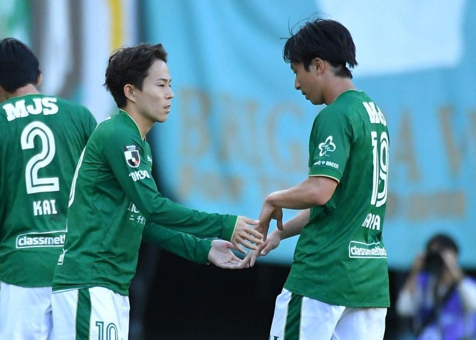 後半、怪我から復帰して途中から出場した東京Ｖ・森田晃樹（撮影・千葉大輝）