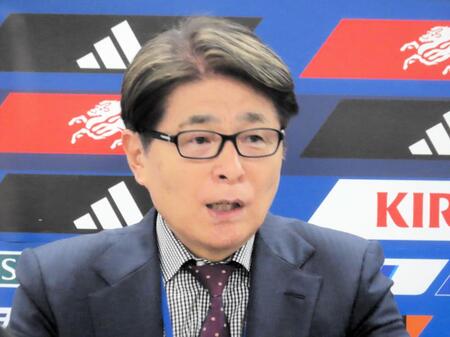 都内で取材に応じた日本サッカー協会の山本昌邦技術委員長