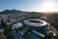 　サッカーＷ杯の開幕を控えた、決勝戦が行われるマラカナン競技場＝５月３０日、リオデジャネイロ（共同）