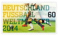 　サッカーＷ杯ブラジル大会のドイツ優勝を記念して発売される特別切手（ドイツ財務省提供・共同）