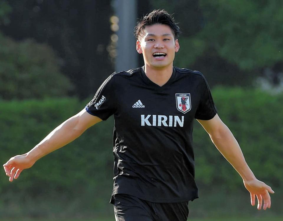 合宿に合流しランニングを中心の練習を行った中村航（撮影・堀内翔）