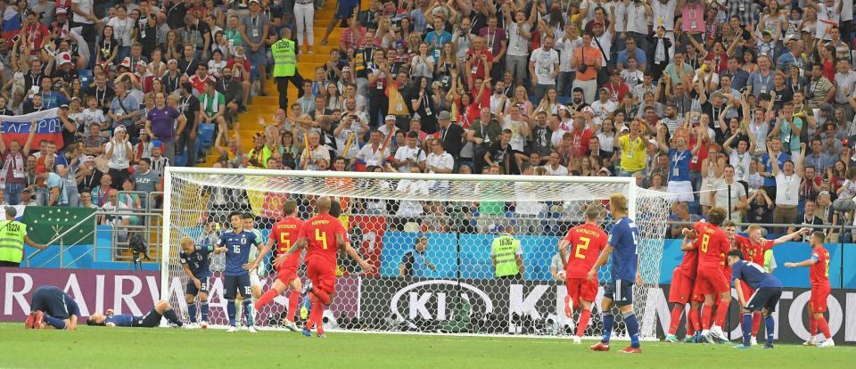 後半、勝ち越しを許した日本代表＝ロシア・ロストフナドヌー（撮影・堀内翔）