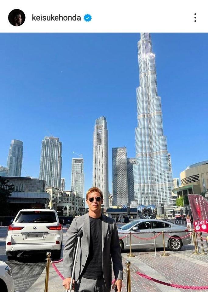 　本田圭佑のインスタグラム（＠ｋｅｉｓｕｋｅｈｏｎｄａ）から
