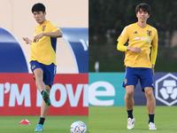 クロアチア戦へ意気込んだ冨安（左）と田中