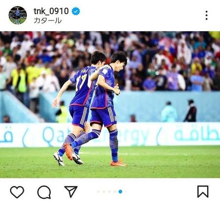 　田中碧のインスタグラム＠ｔｎｋ＿０９１０より