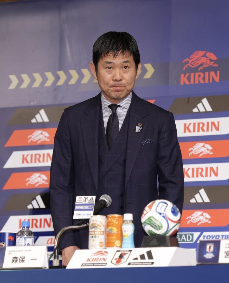会見に臨む森保監督