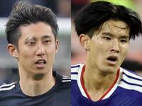 日本代表の（左から）伊藤洋輝、後藤啓介