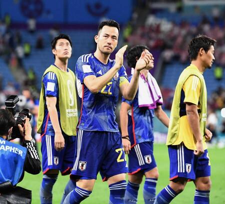 ２０２２年１２月、Ｗ杯でクロアチアに敗戦し厳しい表情の吉田麻也