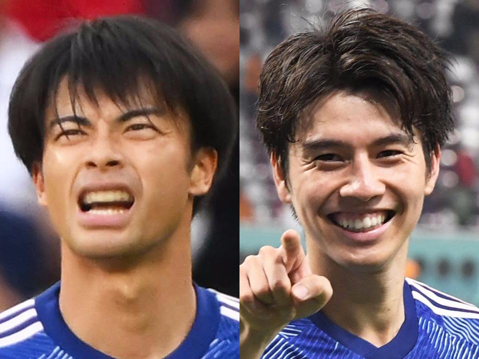 　三笘薫（左）と田中碧