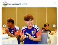 久保建英のインスタグラム（ｔａｋｅｆｕｓａ．ｋｕｂｏ）より 