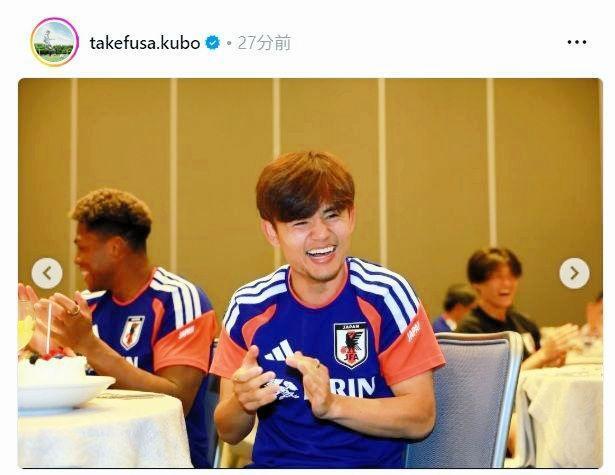 久保建英のインスタグラム（ｔａｋｅｆｕｓａ．ｋｕｂｏ）より 
