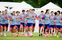 事前合宿で調整する日本代表＝モンテレイ近郊（共同）