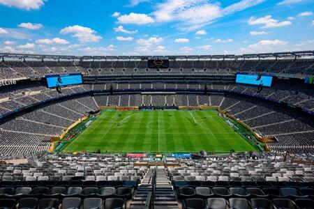 　サッカーのＷ杯北中米３カ国大会の決勝会場となるスタジアム（ゲッティ＝共同）