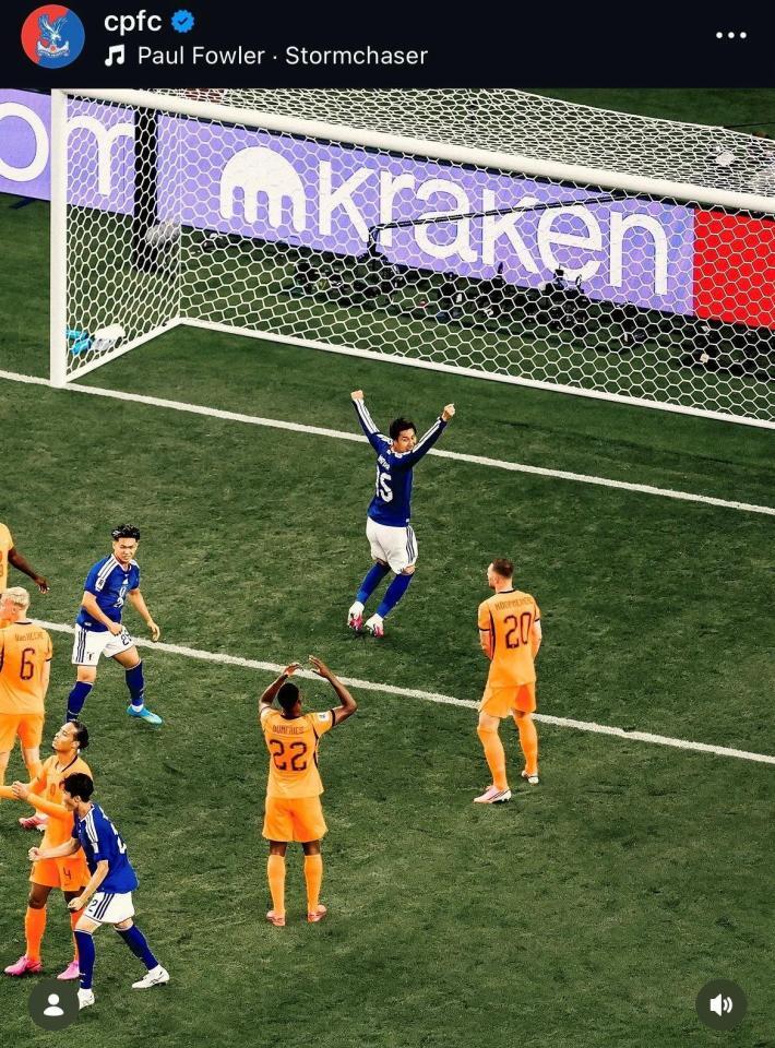 クリスタルパレスＦＣインスタグラム（ｃｐｆｃ）より