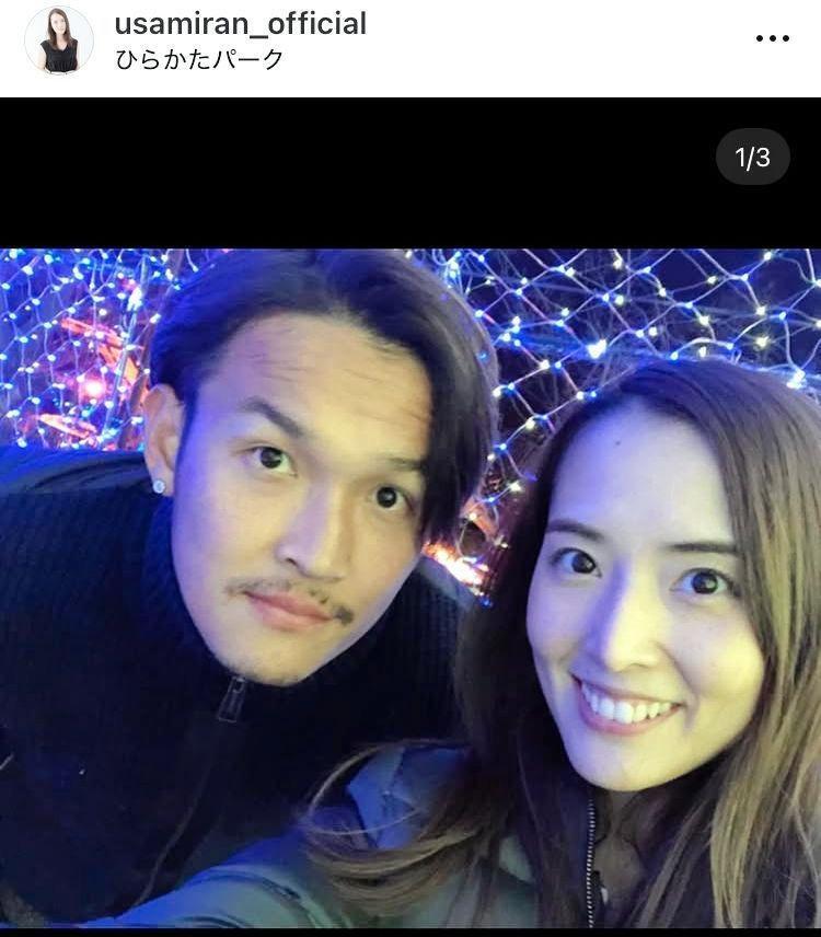 宇佐美夫妻。蘭のインスタグラム＠ｕｓａｍｉｒａｎ＿ｏｆｆｉｃｉａｌ（２０年１月３日付）より