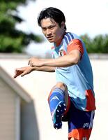 　チュニジア戦に向けて調整する町野