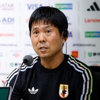 会見する森保一監督