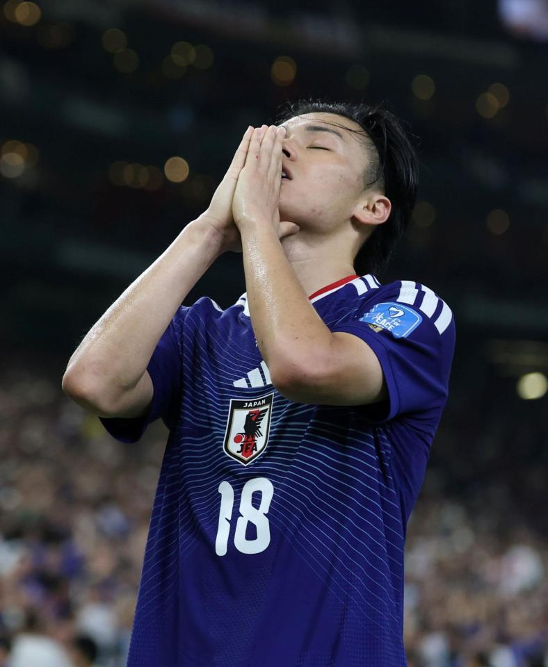 前半、チーム２点目のゴールを決めた上田綺世（撮影・中田匡峻）