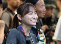 １９日に日本代表の練習場に訪れた影山優佳