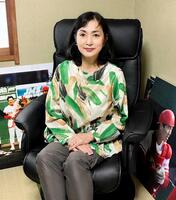 　デイリースポーツの取材に応じた北別府広美さん