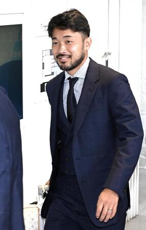 Ｗ杯北中米３カ国大会を終え、帰国した菅原