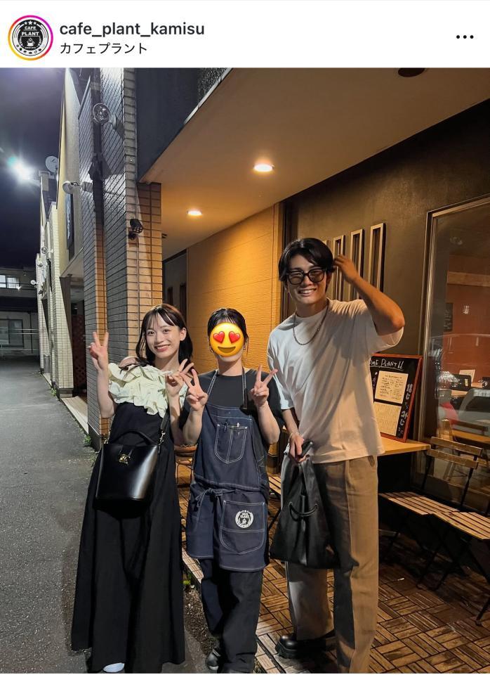 ２５年６月にＣＡＦＥ　ＰＬＡＮＴを訪れた上田綺世。ＣＡＦＥ　ＰＬＡＮＴ公式インスタグラム（ｃａｆｅ＿ｐｌａｎｔ＿ｋａｍｉｓｕ）より（６月２５日付）