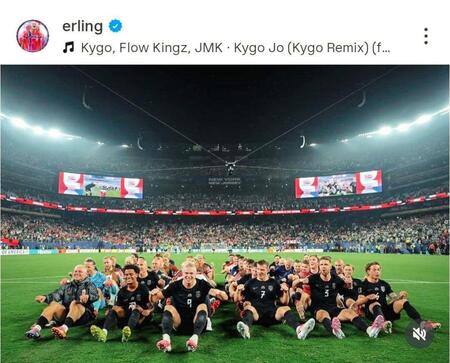 ハーランドのインスタグラム（ｅｒｌｉｎｇ）より