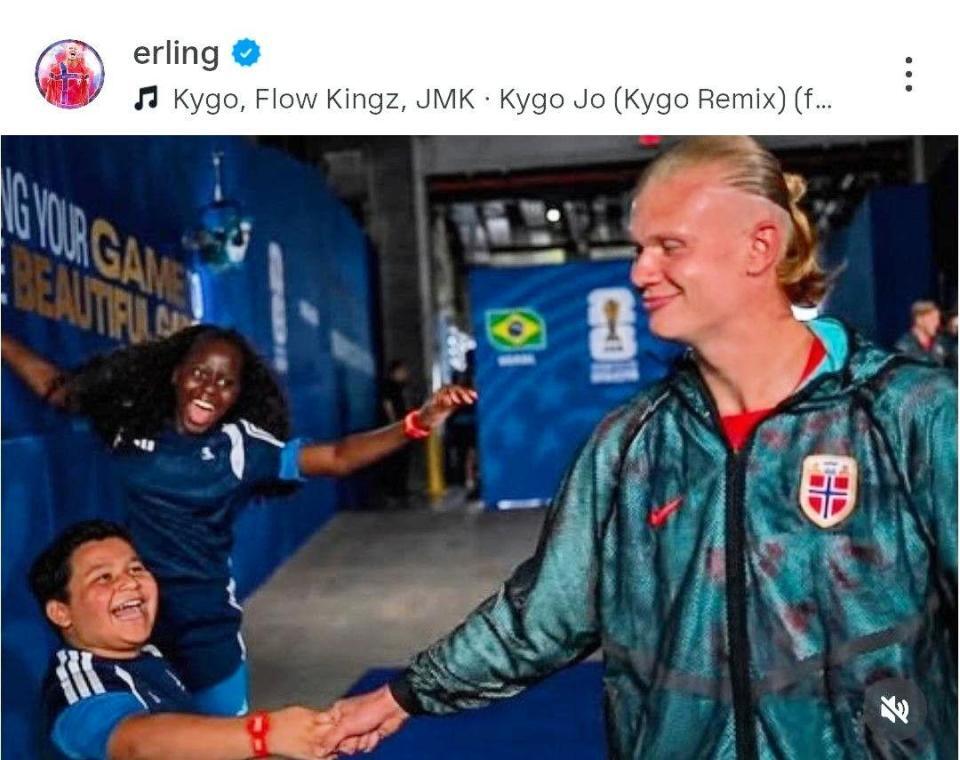 ハーランドのインスタグラム（ｅｒｌｉｎｇ）より