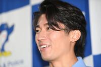千葉県警の少年犯罪実行者募集情報加担防止広報官としての意気込みを語るサッカー日本代表のＭＦ中村敬斗（撮影・開出牧）