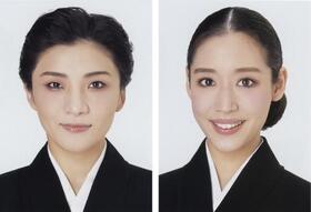 　（左から）鳳月杏さん、天紫珠李さん