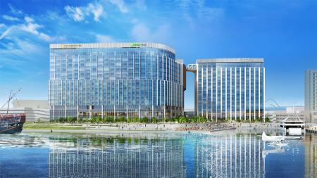 　英インターコンチネンタルホテルズグループが開業するホテルの外観イメージ（合同会社桜島開発提供）