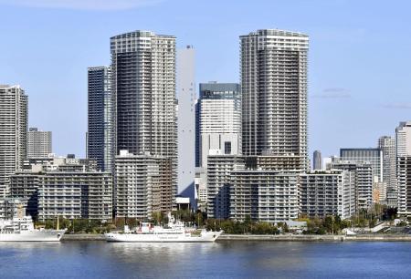 　東京都中央区のマンション群