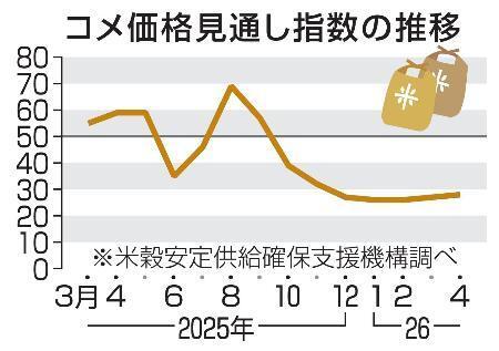 　コメ価格見通し指数の推移