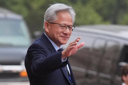 　エヌビディアのジェンスン・フアンＣＥＯ＝１４日、北京（ＡＰ＝共同）