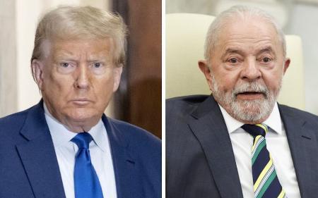 　トランプ米大統領とブラジルのルラ大統領（いずれもゲッティ＝共同）